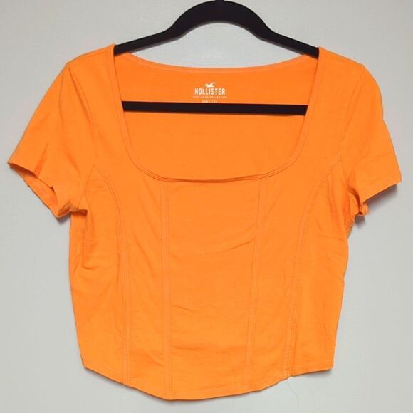Hollister Orange Baby Tee - Picture 1 of 5